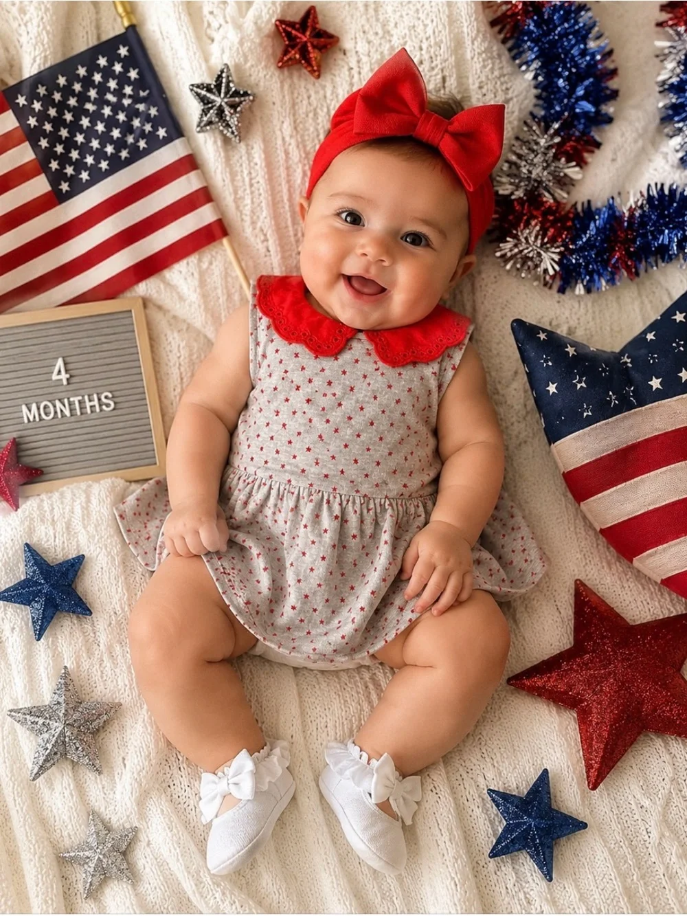 NWT Baby Gap Star Print Dress with Bloomers Size 3-6 Months (4th of July outfit)